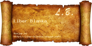 Liber Blanka névjegykártya